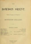 Bowdoin Orient v.28, no.1-17 (1898-1899) by The Bowdoin Orient