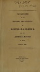 Bowdoin College Catalogue (1825 Feb) by Bowdoin College