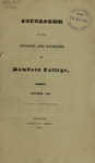 Bowdoin College Catalogue (1826 Oct) by Bowdoin College