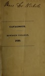 Bowdoin College Catalogue (1830 Apr)