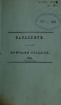 Bowdoin College Catalogue (1834 Oct) by Bowdoin College