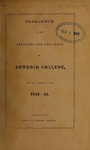 Bowdoin College Catalogue (1843-1844) by Bowdoin College