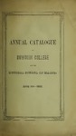 Bowdoin College Catalogue (1850 Spring Term)
