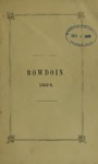 Bowdoin College Catalogue (1852-1853 Fall Term) by Bowdoin College