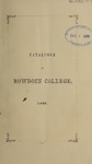 Bowdoin College Catalogue (1860) by Bowdoin College