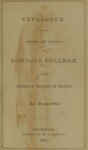 Bowdoin College Catalogue (1863 Fall Term) by Bowdoin College