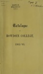 Bowdoin College Catalogue (1864 Fall Term)