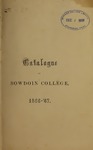 Bowdoin College Catalogue (1866 Fall Term)