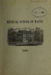 Bowdoin College - Medical School of Maine Catalogue  (1880)