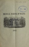 Bowdoin College - Medical School of Maine Catalogue  (1882)