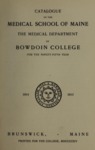 Bowdoin College - Medical School of Maine Catalogue (1914-1915) by Bowdoin College