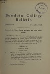 Bowdoin College Catalogue (1918-1919, 2nd and 3rd terms)