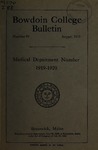 Bowdoin College - Medical School of Maine Catalogue (1919-1920) by Bowdoin College