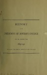 Report of the President, Bowdoin College 1891-1892