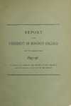 Report of the President, Bowdoin College 1895-1896 by Bowdoin College