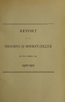 Report of the President, Bowdoin College 1900-1901 by Bowdoin College