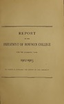 Report of the President, Bowdoin College 1902-1903 by Bowdoin College