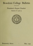 Report of the President, Bowdoin College 1938-1939 by Bowdoin College