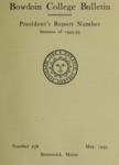 Report of the President, Bowdoin College 1944-1945 by Bowdoin College