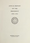 Report of the President, Bowdoin College 1992-1993